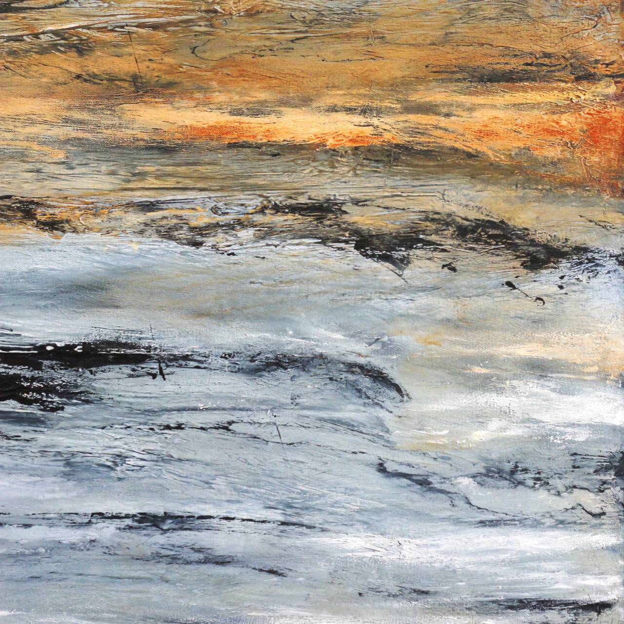 Breaking the Waves III - Abstract Painting by Clara Berta