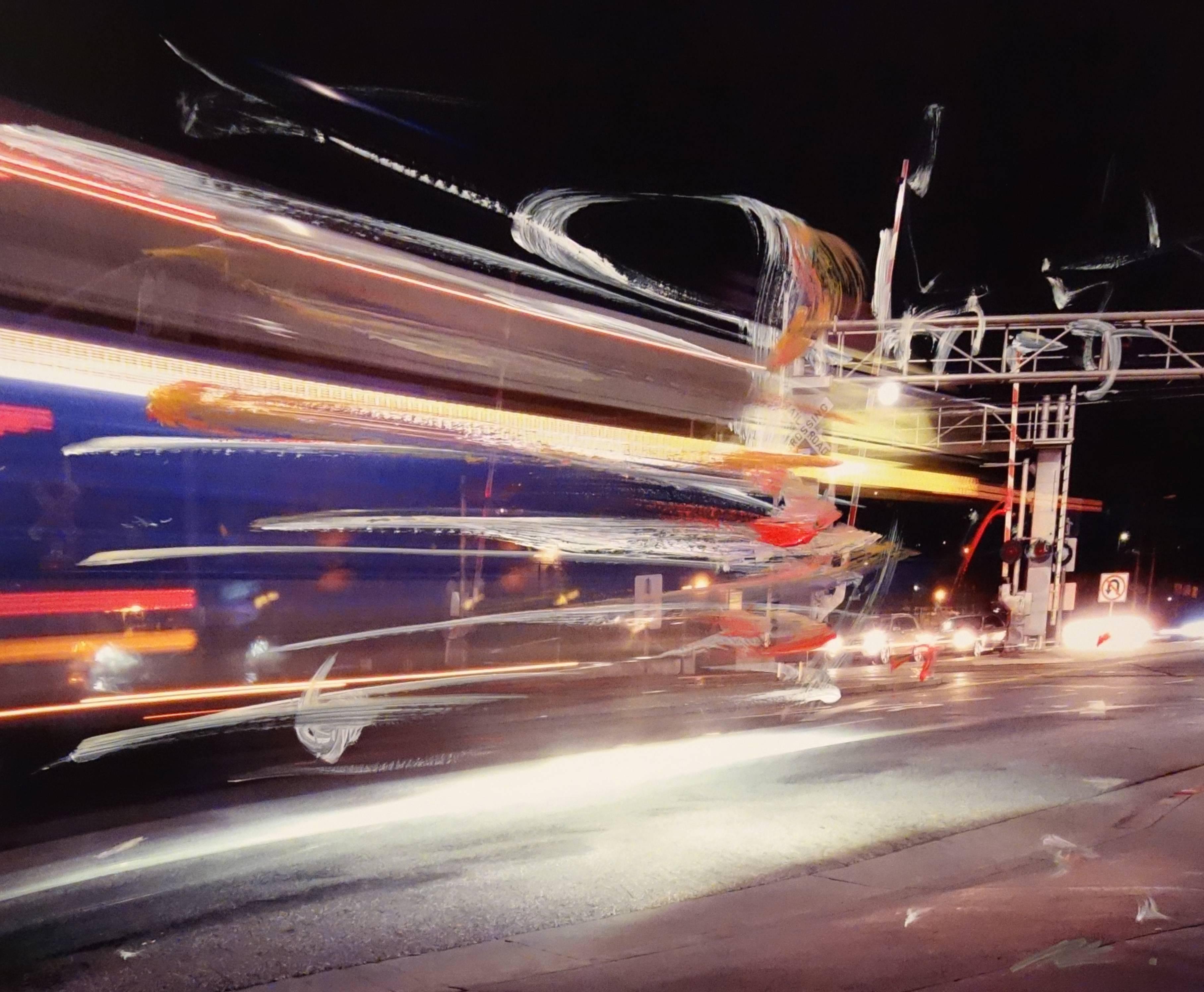 Pete Kasprzak Landscape Photograph - Metro Bus Down Figueroa