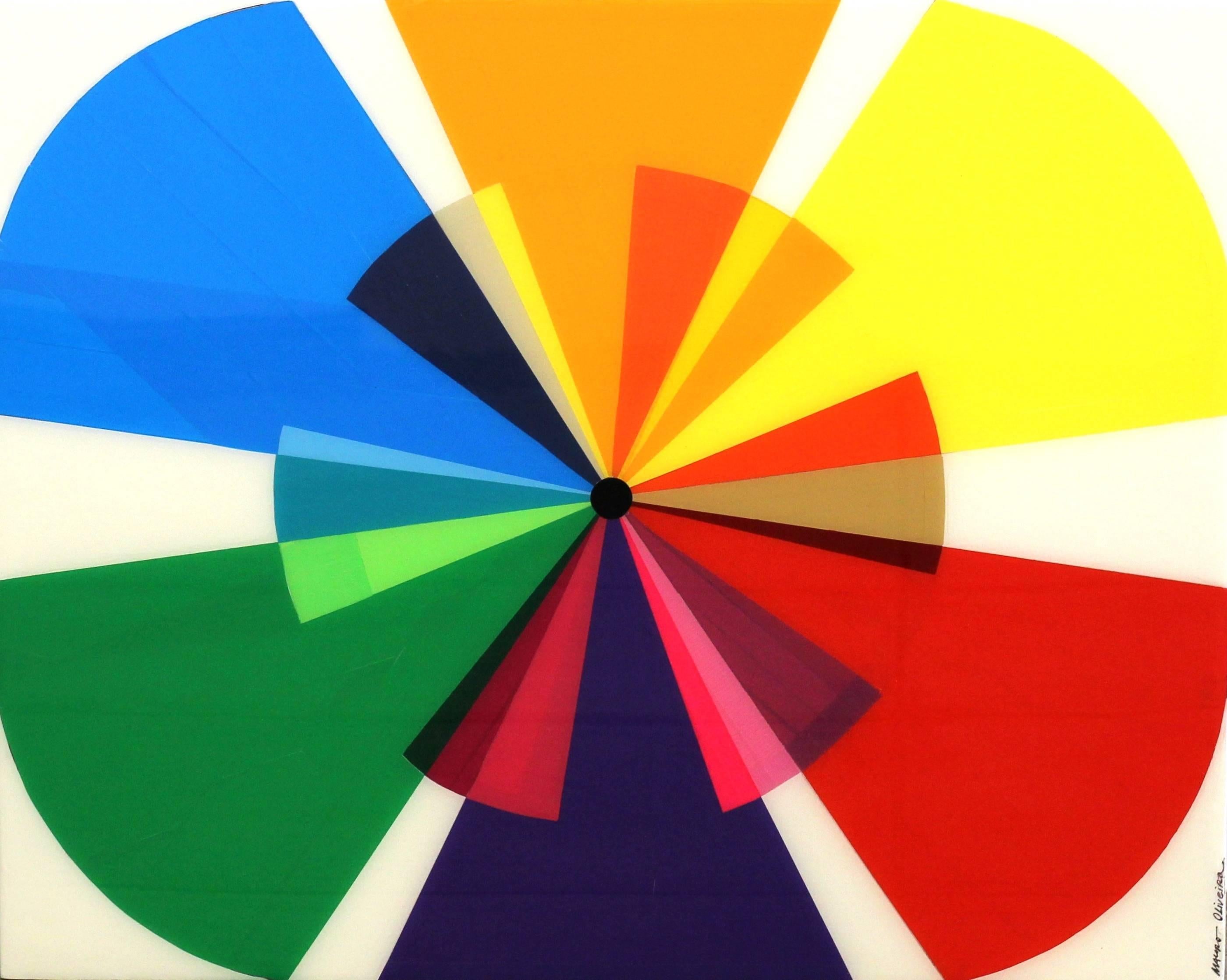Rainbow Fan - Mixed Media Art by Mauro Oliveira