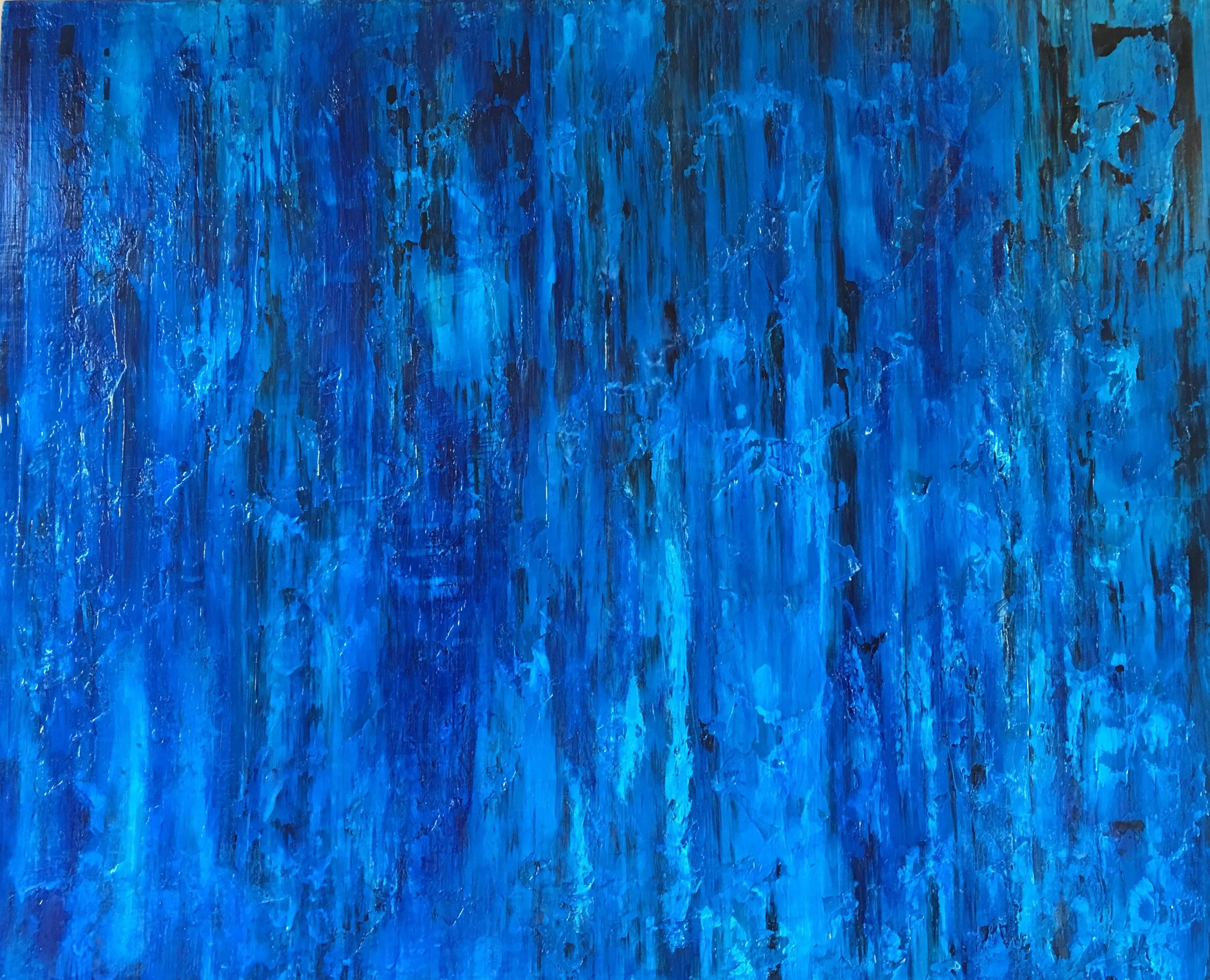 Clara Berta Abstract Painting - Evening Blues