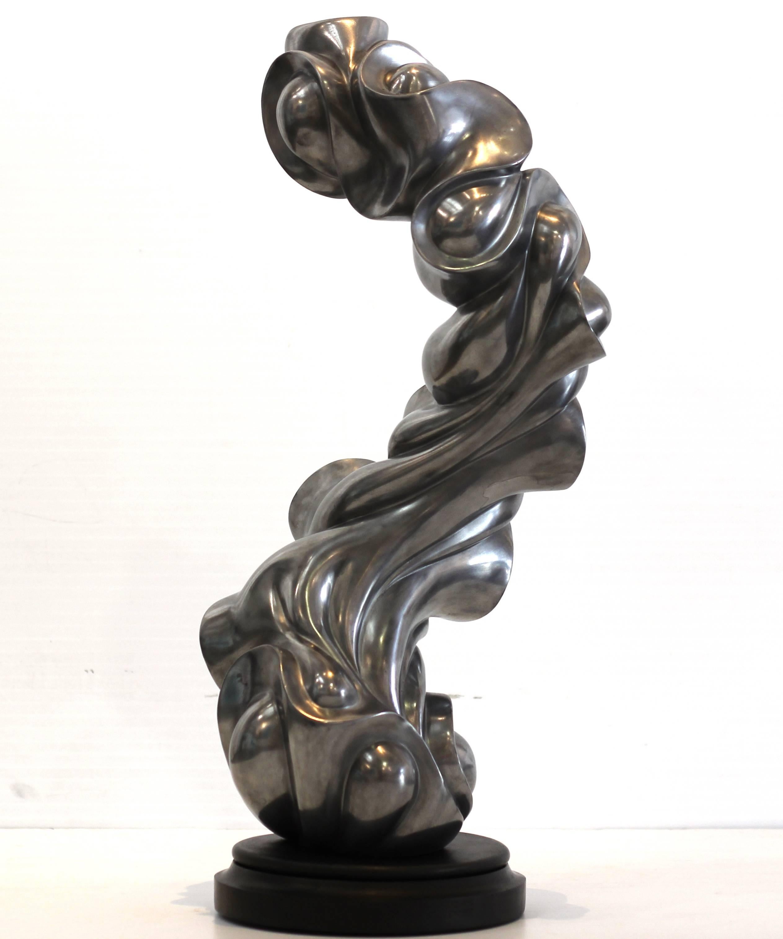 Fluctuation - Sculpture abstraite en aluminium