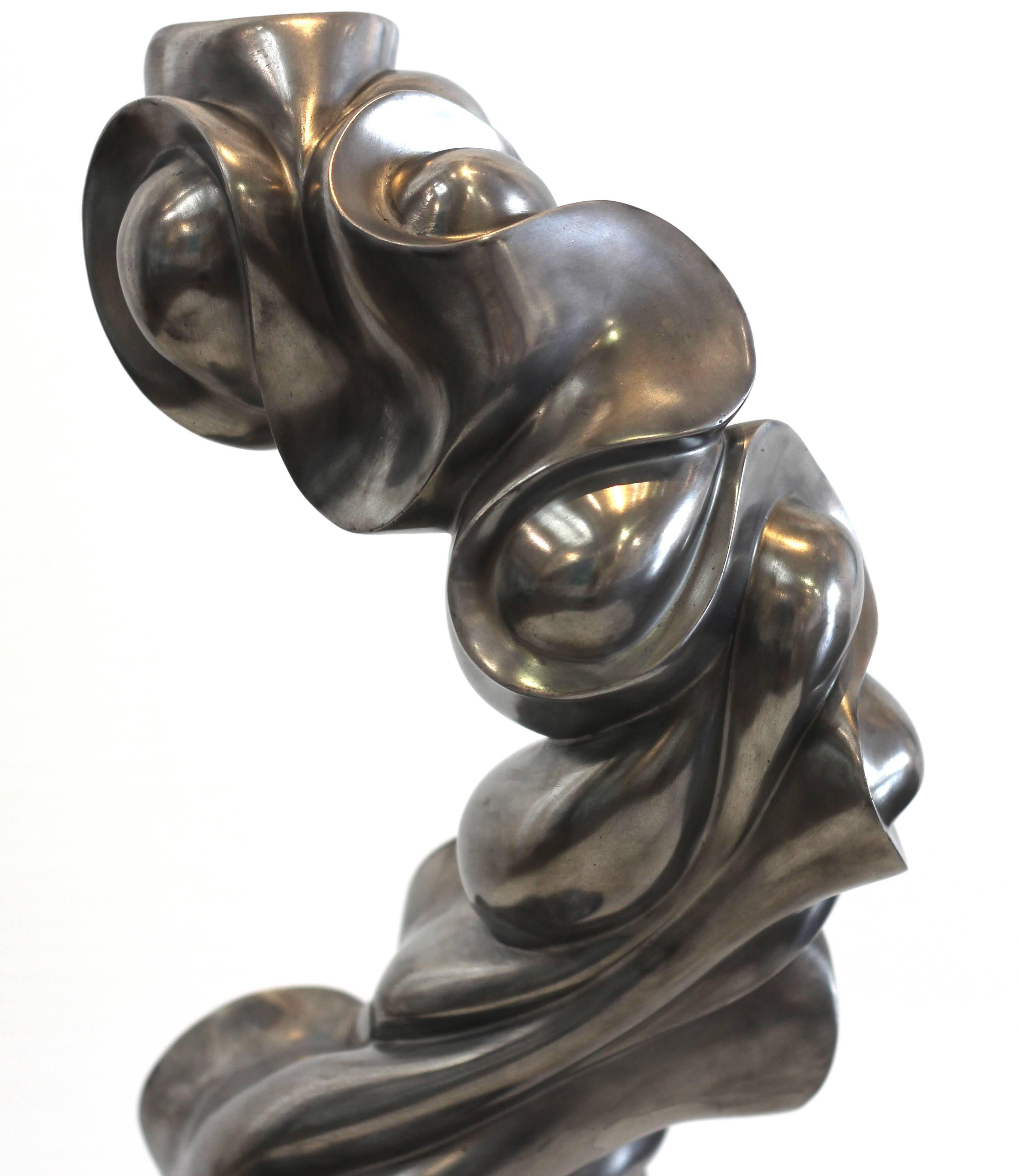 Fluctuation - Abstract Aluminum Sculpture For Sale 3