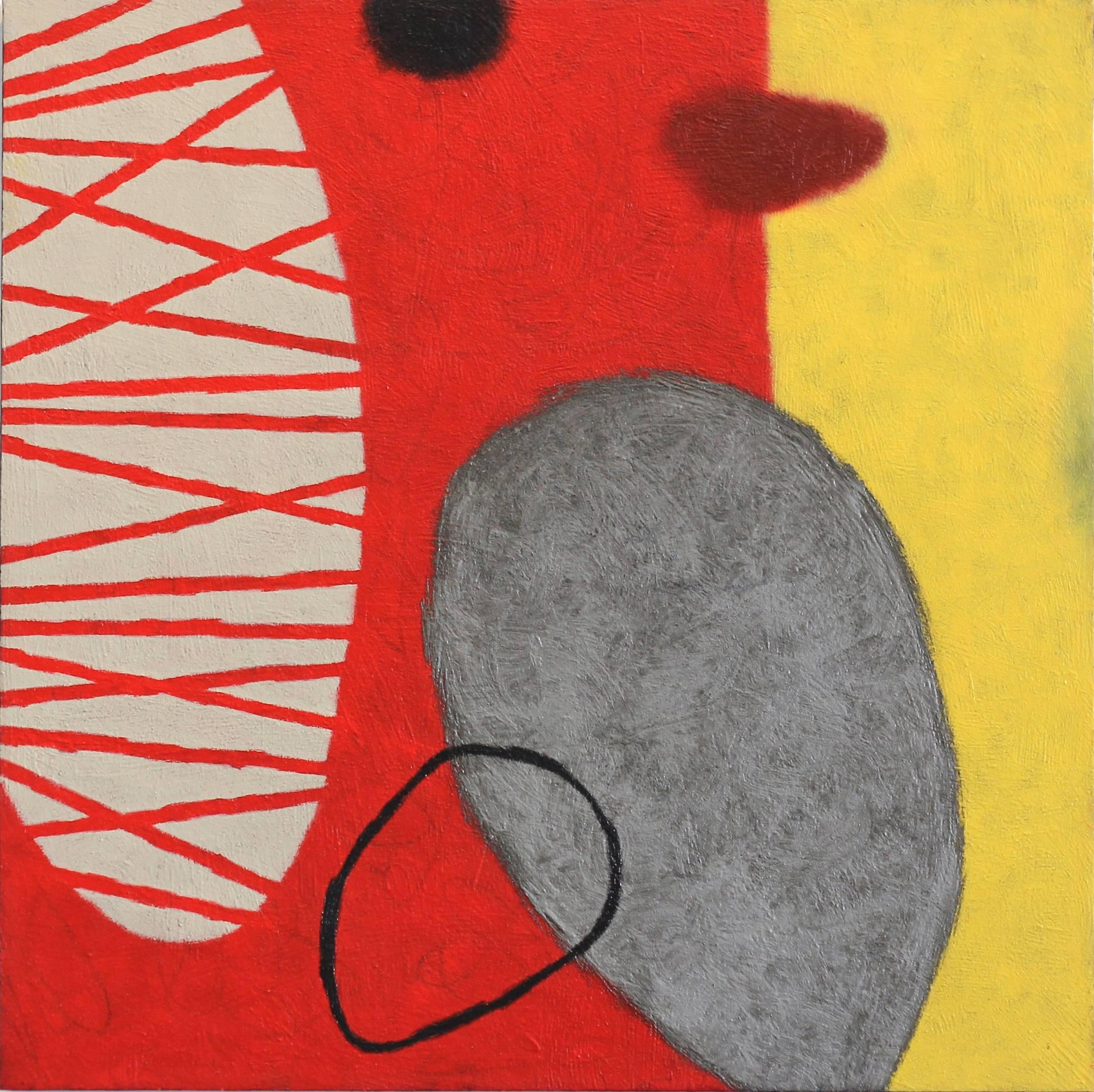 Janette Dye Abstract Painting – Easy Going – Abstraktes, lebhaftes Originalgemälde 