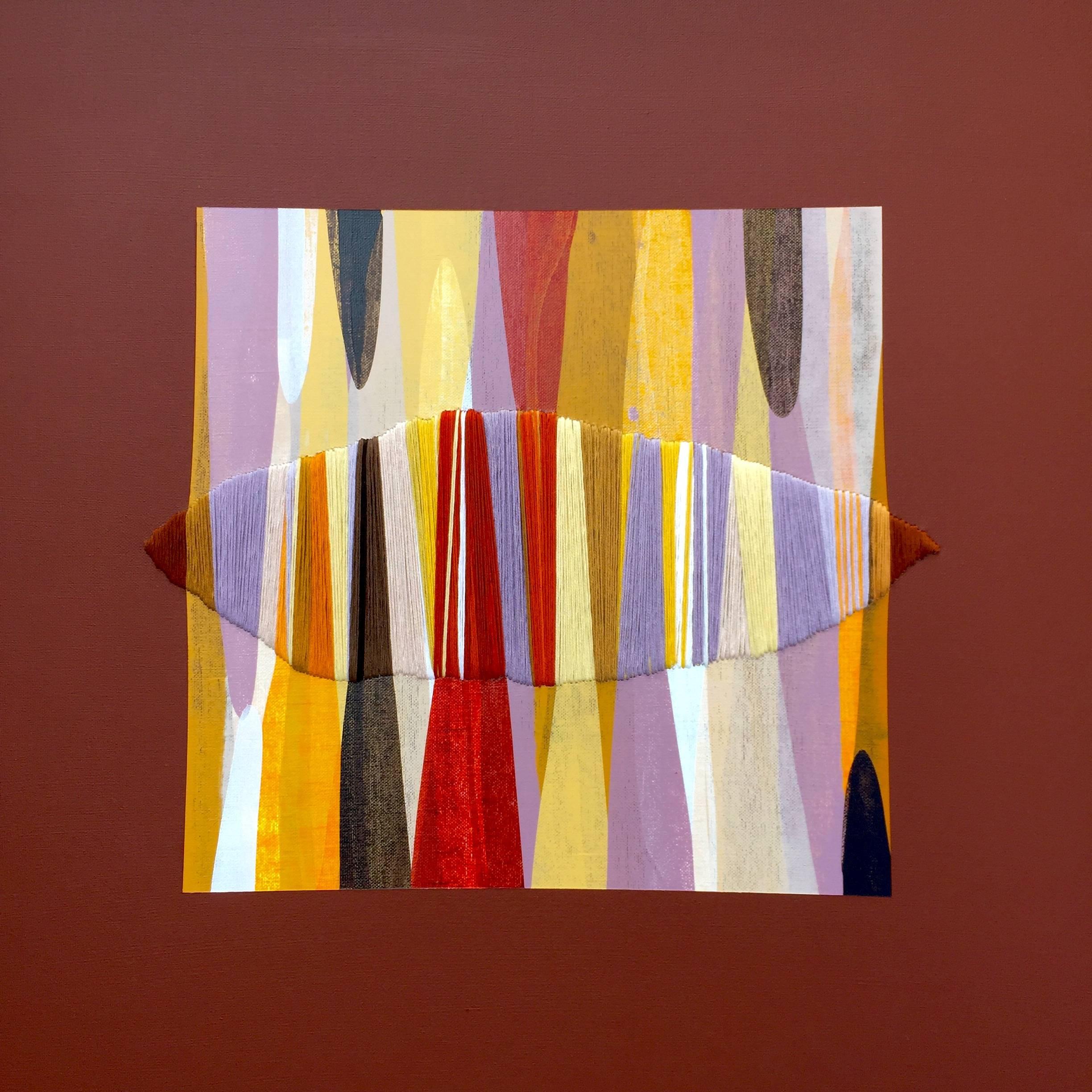 Abstract Painting de Raul de la Torre - Poemes XXXIX - Pintura Contemporánea Abstracta de Tonos Tierra en Técnica Mixta