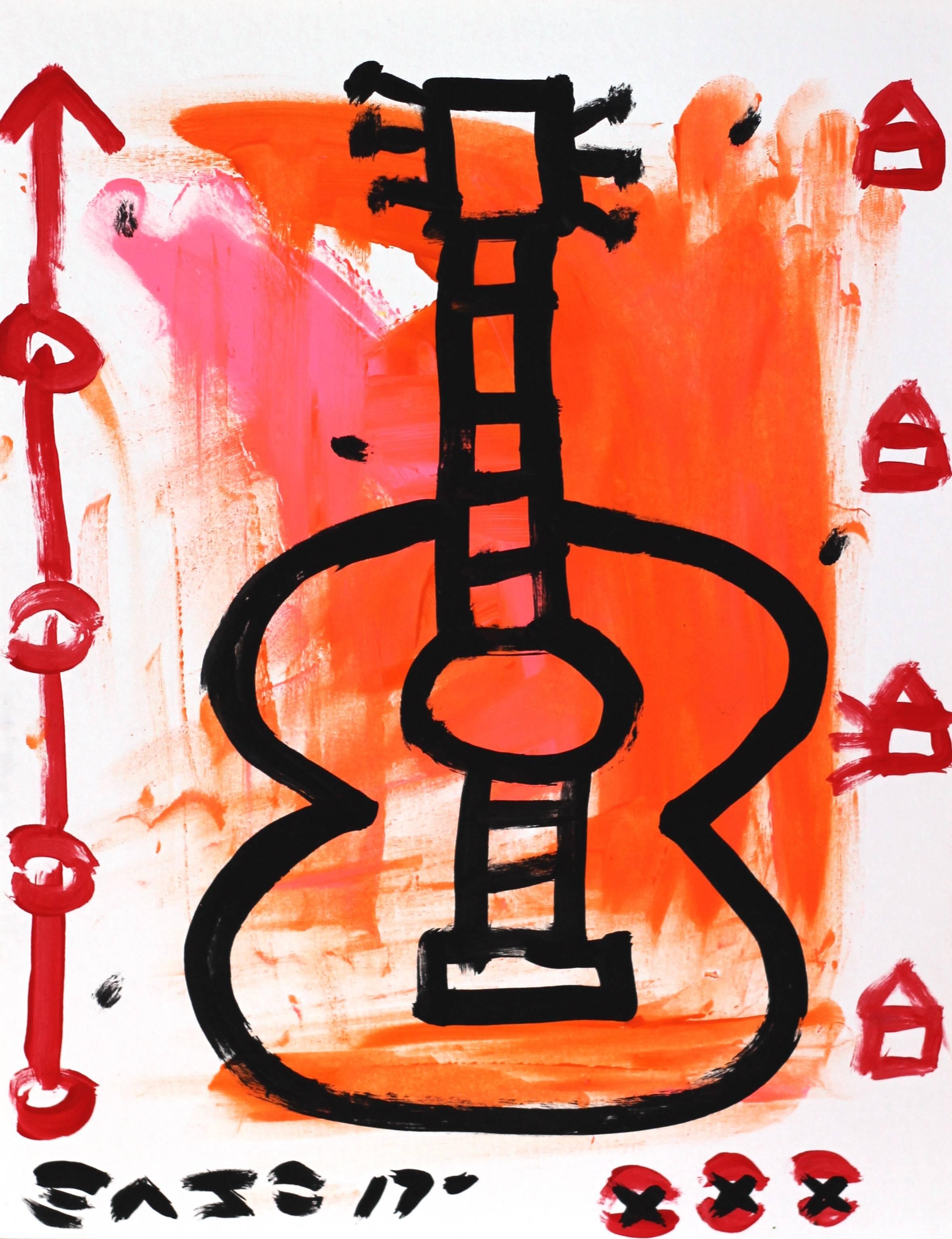 Gary John - "Open Chord Melody" - Original Colorful Guitar Street Art by  Gary John For Sale at 1stDibs | melody ege, melody aaf, painted yellow  lines chords