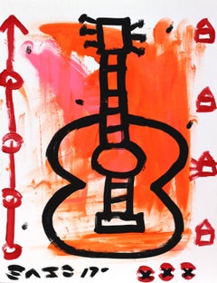 Melody Open Chord - Original Colorful Guitar Street Art de Gary John