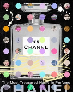 Chanel #5 Silver on Black