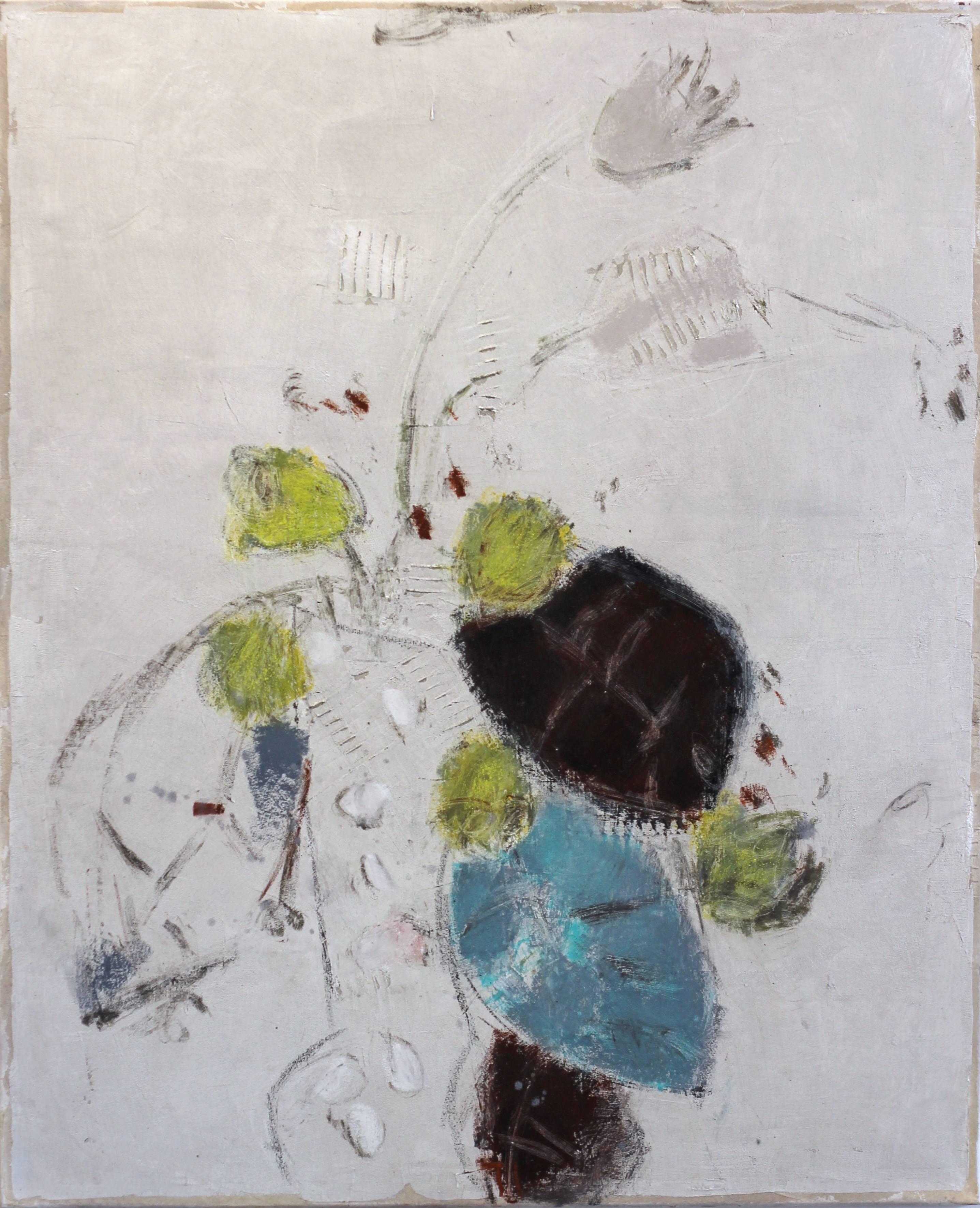 Abstract Painting Bernhard Zimmer - AWH 161 - Nature morte abstraite figurative originale à l'huile