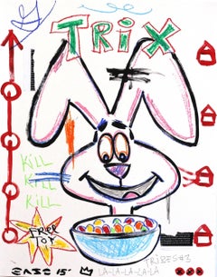 "Free Toy" - Original Trix-Inspired Pop Street Art by Gary John