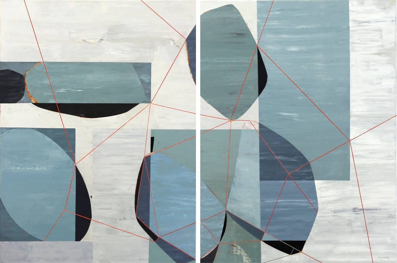 Heny Steinberg Abstract Painting - Common Theory (Diptych)