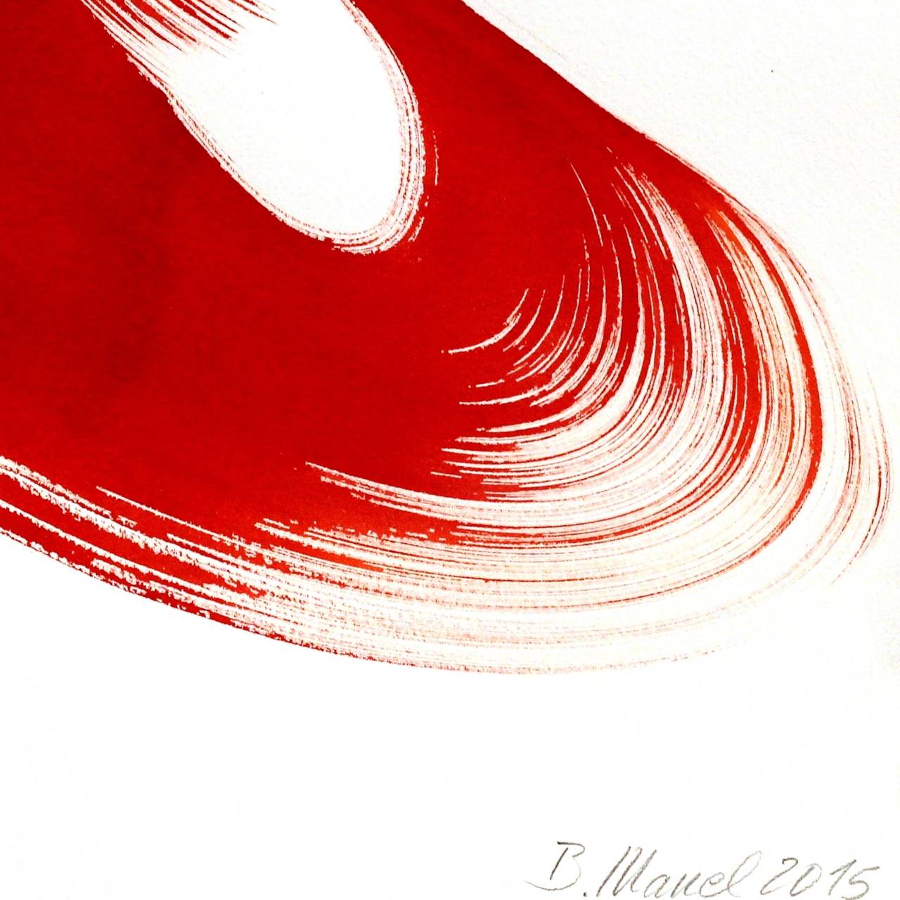 The Red Cloth 78 - Painting by Bettina Mauel
