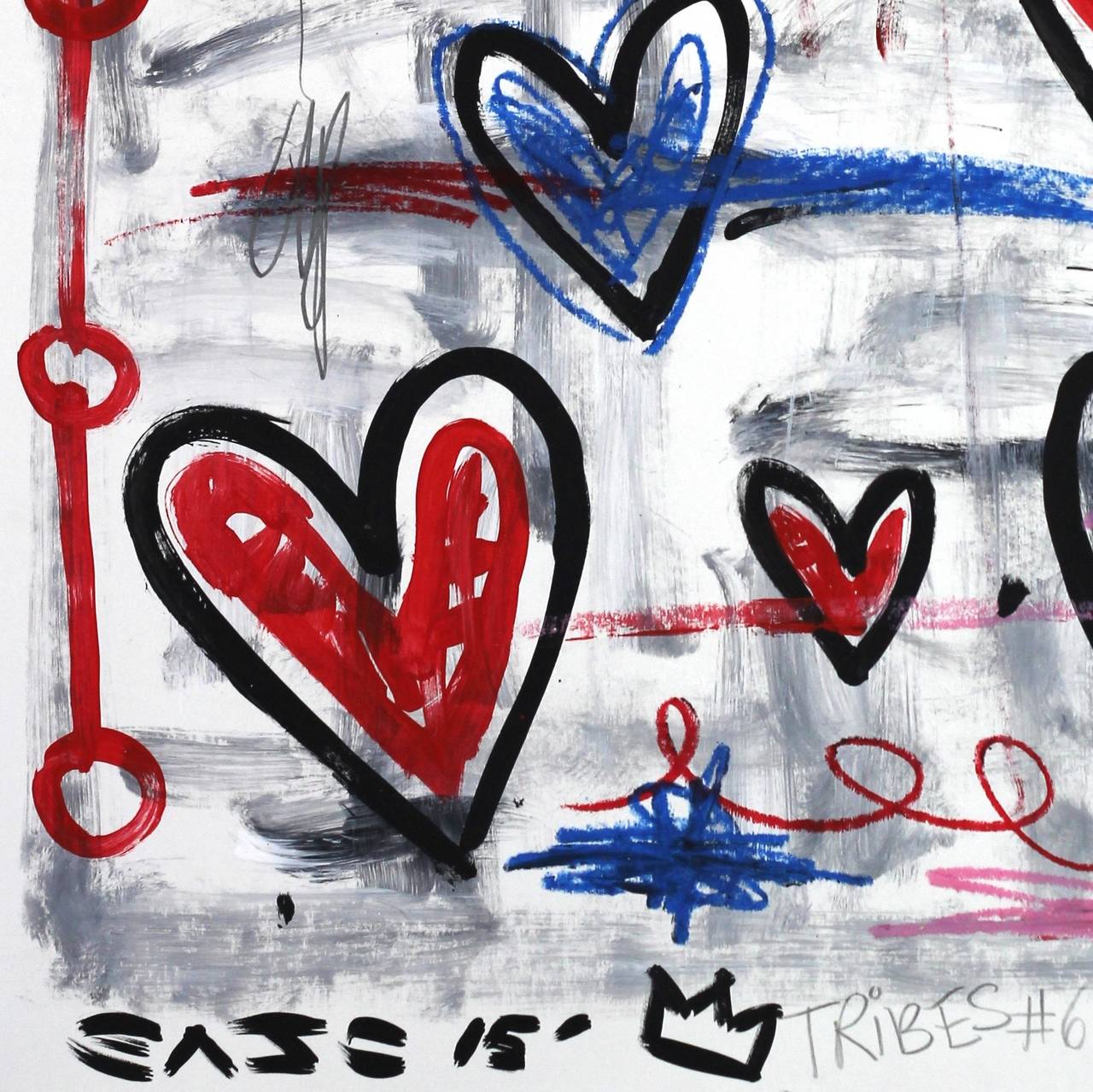 Spring Hearts - Street Art Mixed Media Art by Gary John