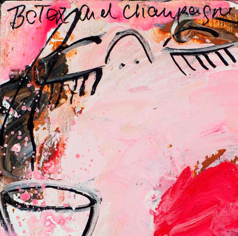 Botox and Champagne #1 - Painting by Gerdine Duijsens