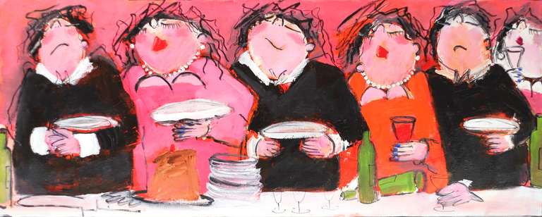 Gerdine Duijsens Figurative Painting - The Party