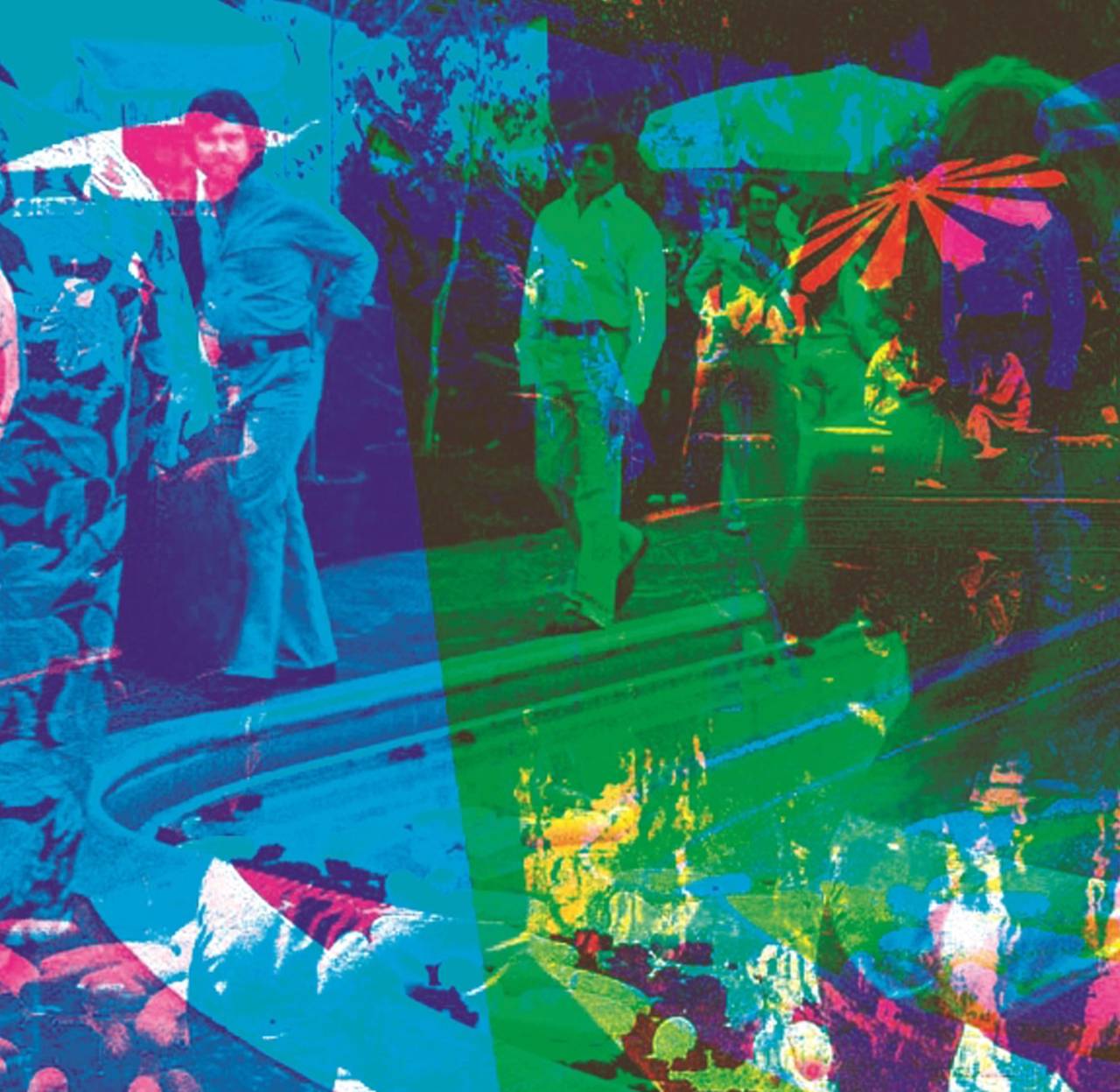Double Take Blue Green – gerahmte lebhafte Pop-Fotografie-Kunst in Beverly Hills im Angebot 1
