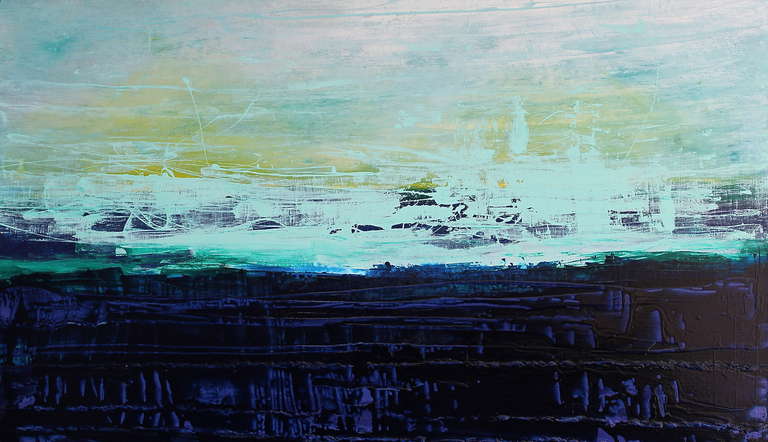Amber Goldhammer Abstract Painting - Movement at Dawn