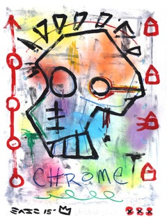 Chrome - Affordable Original Modern Colorful Mixed Media Street Art by Gary John