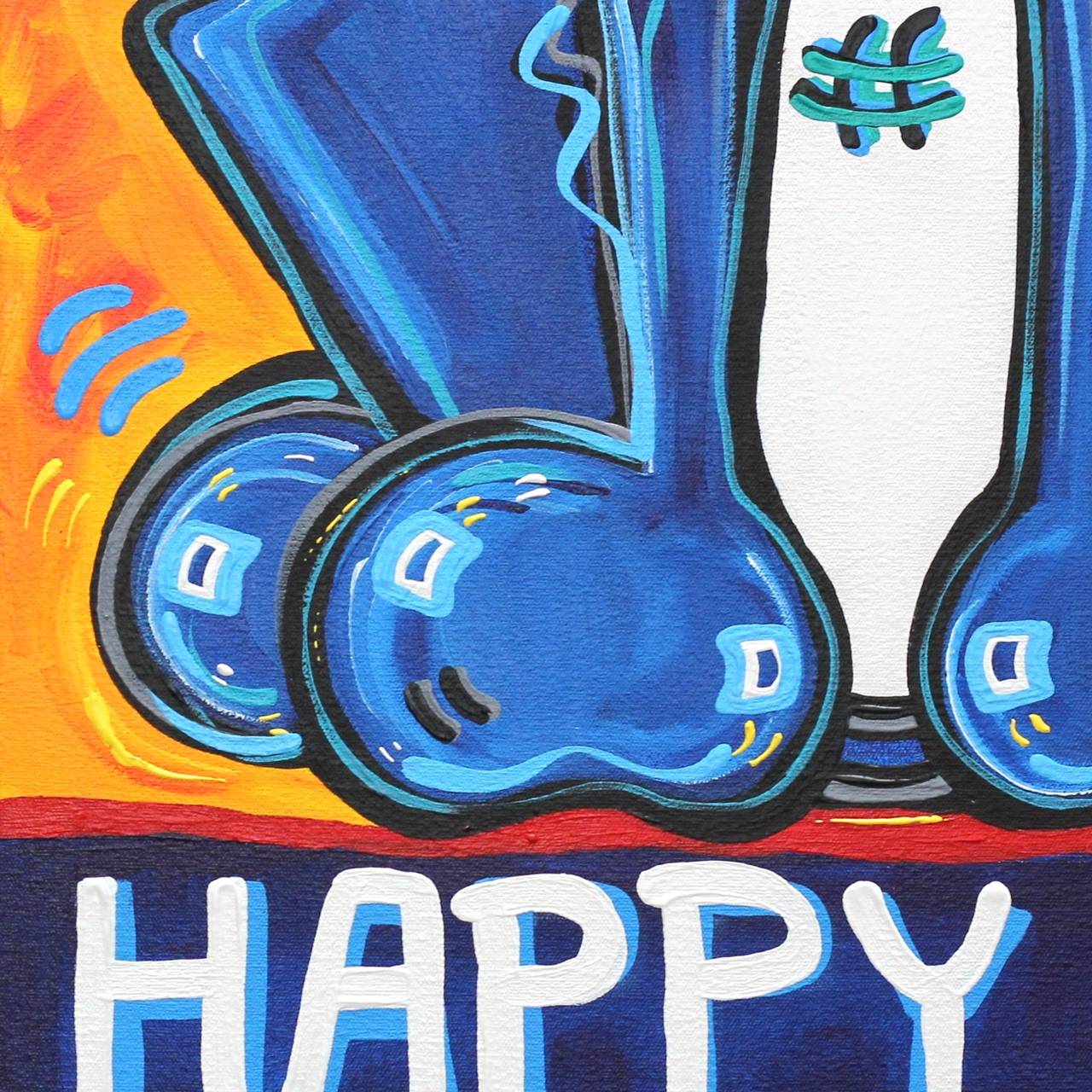 Happy Dog - Painting by Lisa Grubb