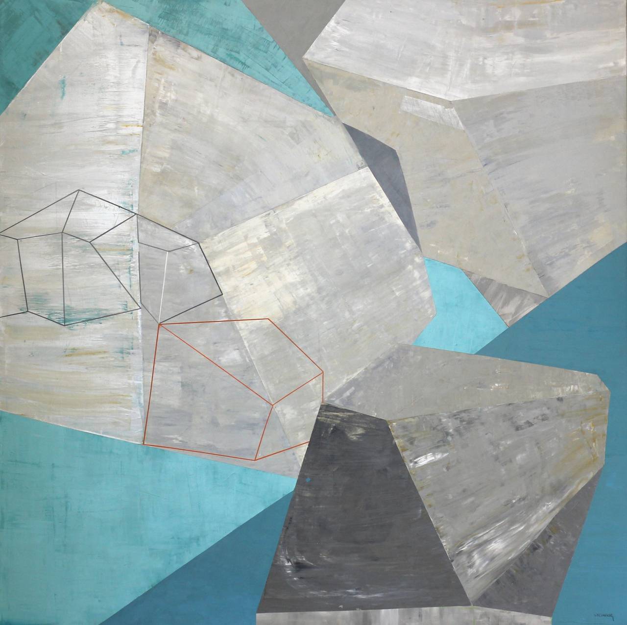 Heny Steinberg Abstract Painting - Under the Glacier