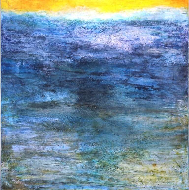 Oceans of Love - Abstract Mixed Media Art by Clara Berta