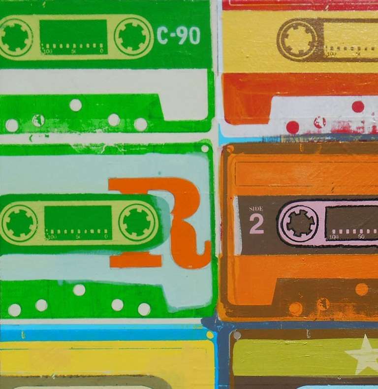 11 Cassettes - Pop Art Painting by Johnny Taylor