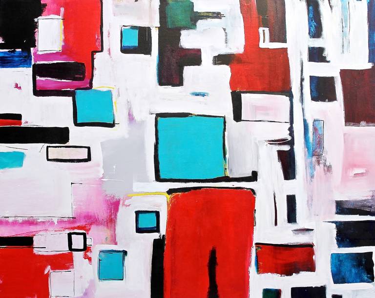 Amber Goldhammer Abstract Painting - In the City