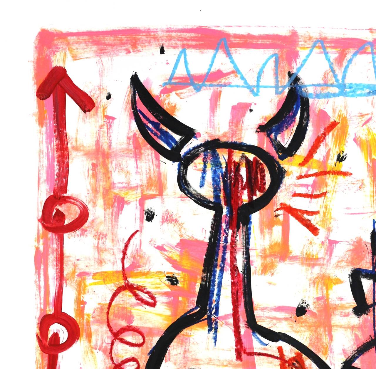 Gary John Religious King Original Colorful Red Orange Pink Gary