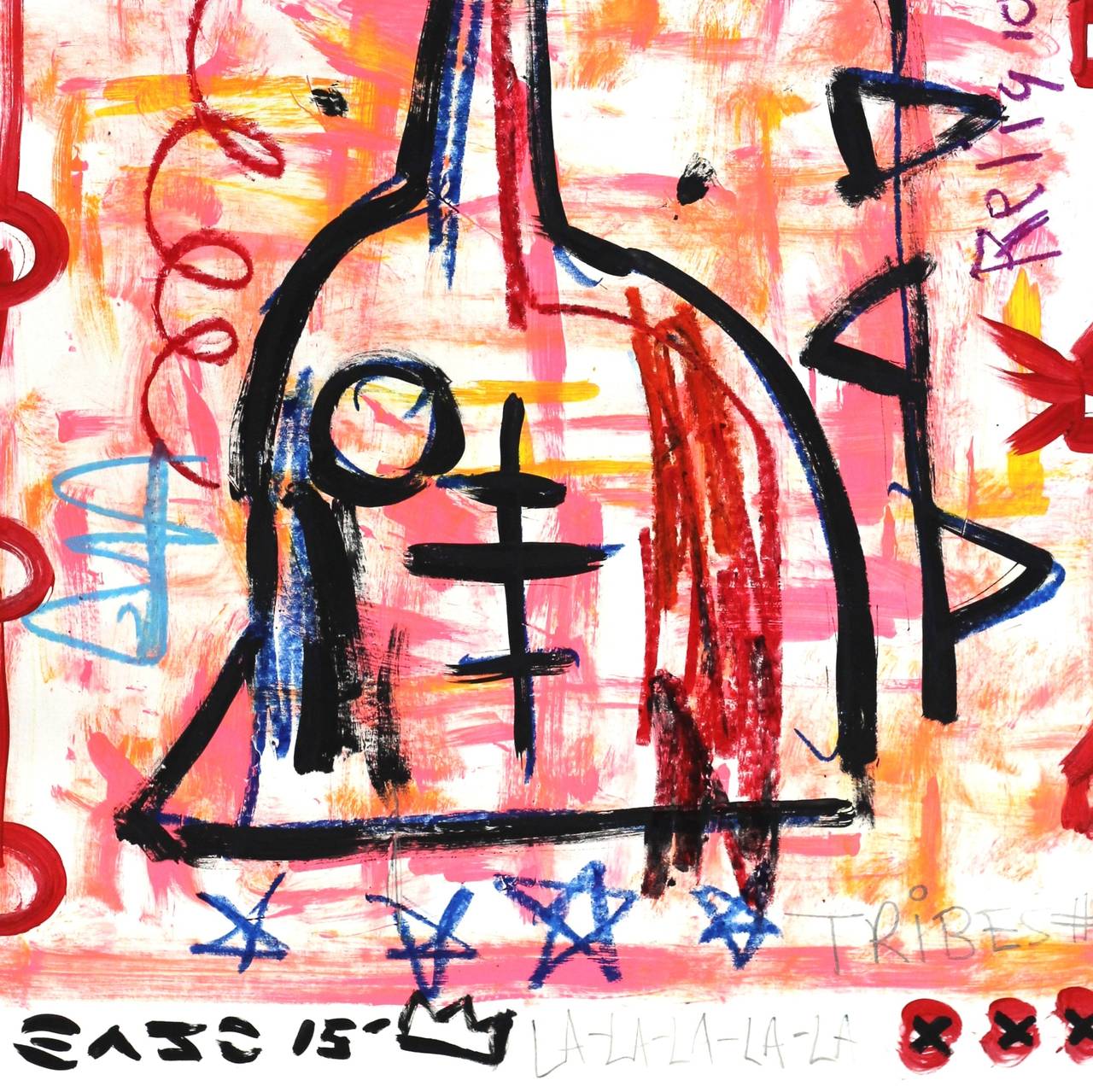 Gary John Religious King Original Colorful Red Orange Pink Gary