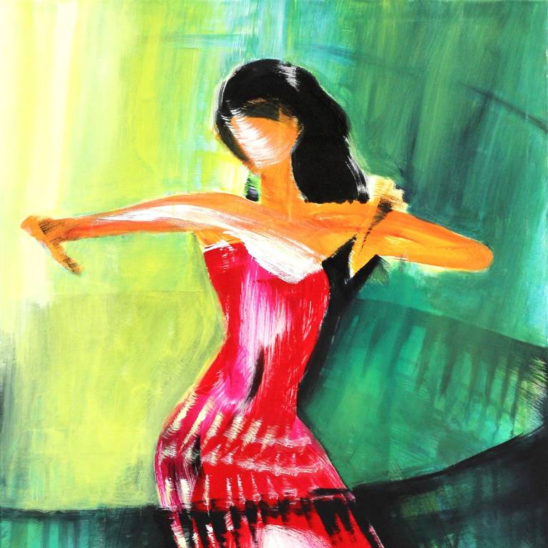 danseuse peinture acrylique