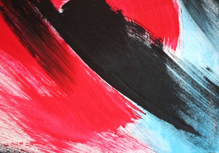 Danseuse en rouge - Grande peinture à l'huile figurative colorée sur toile en vente 2