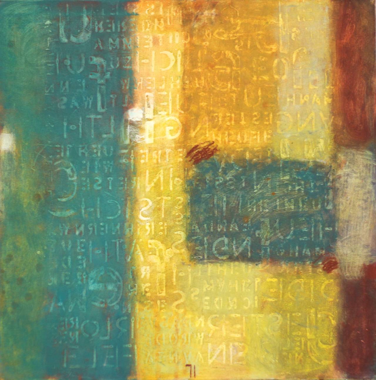 AWH 103 Peinture à l'huile expressionniste moderne abstraite texturée abstraite Colorfield