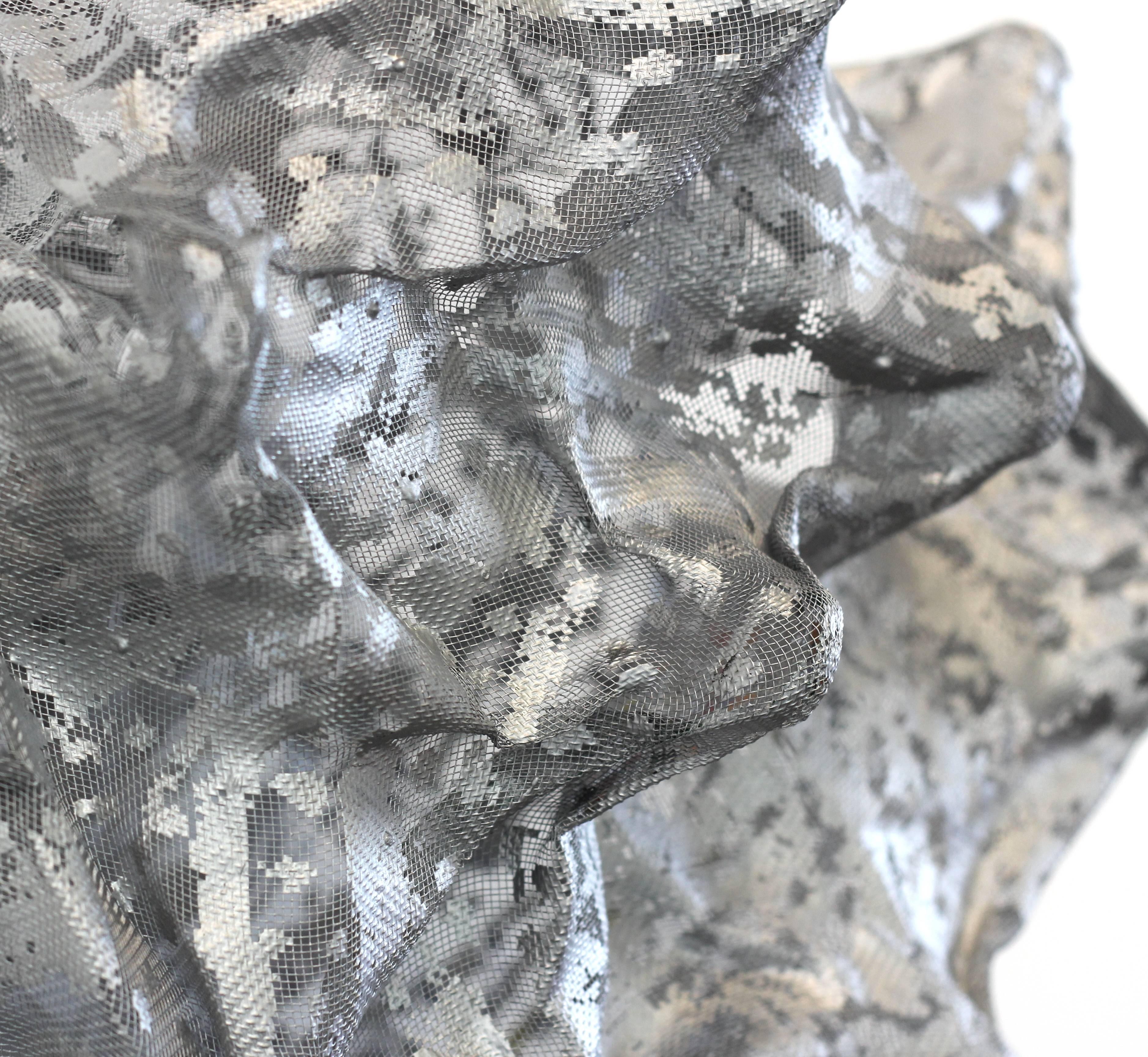 Scattered - Gray Abstract Sculpture by Atticus Adams