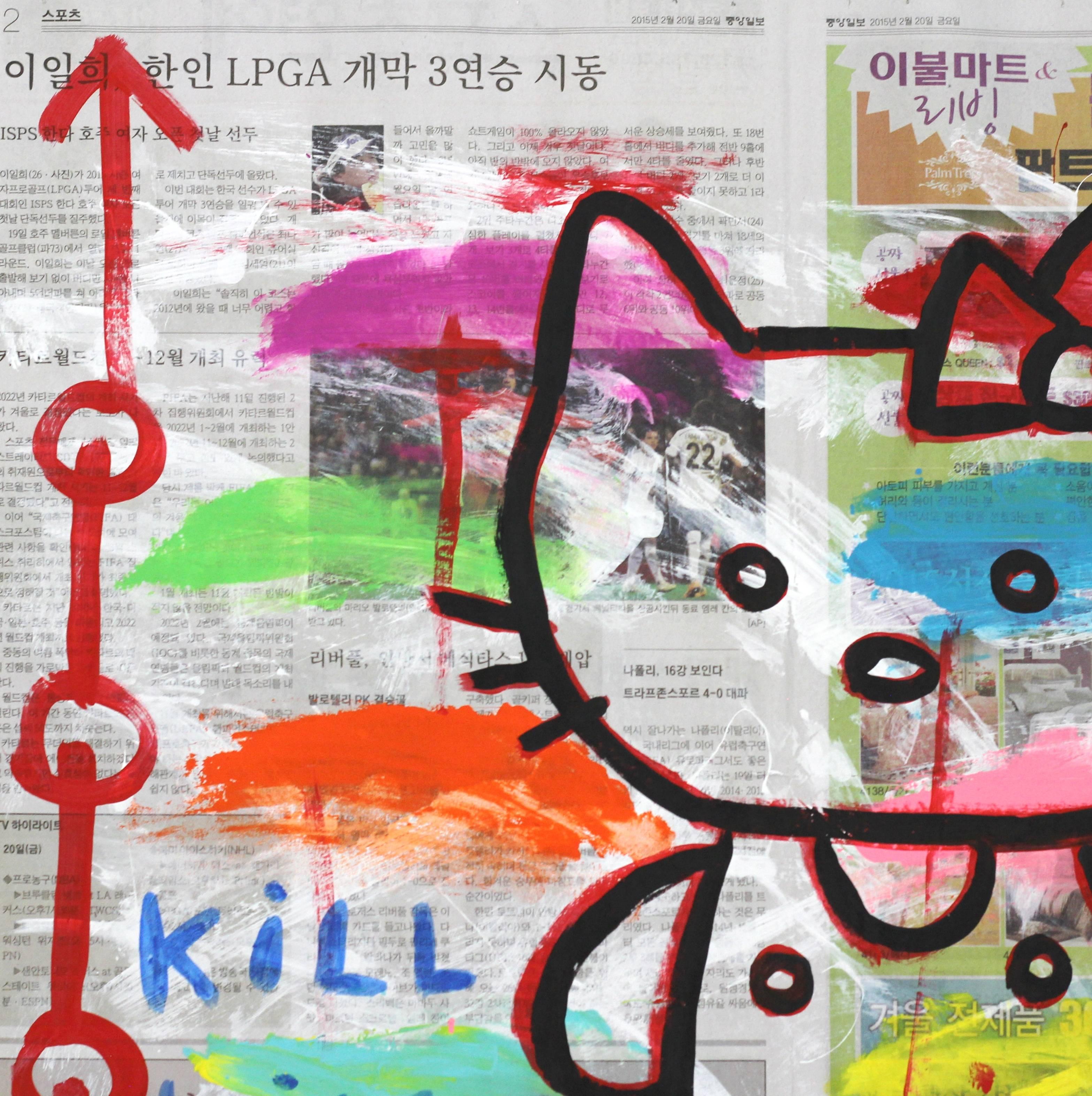 hello kitty abstract art