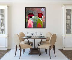 Trust Me - Original Figurative Mixed Media Plexiglass Artwork