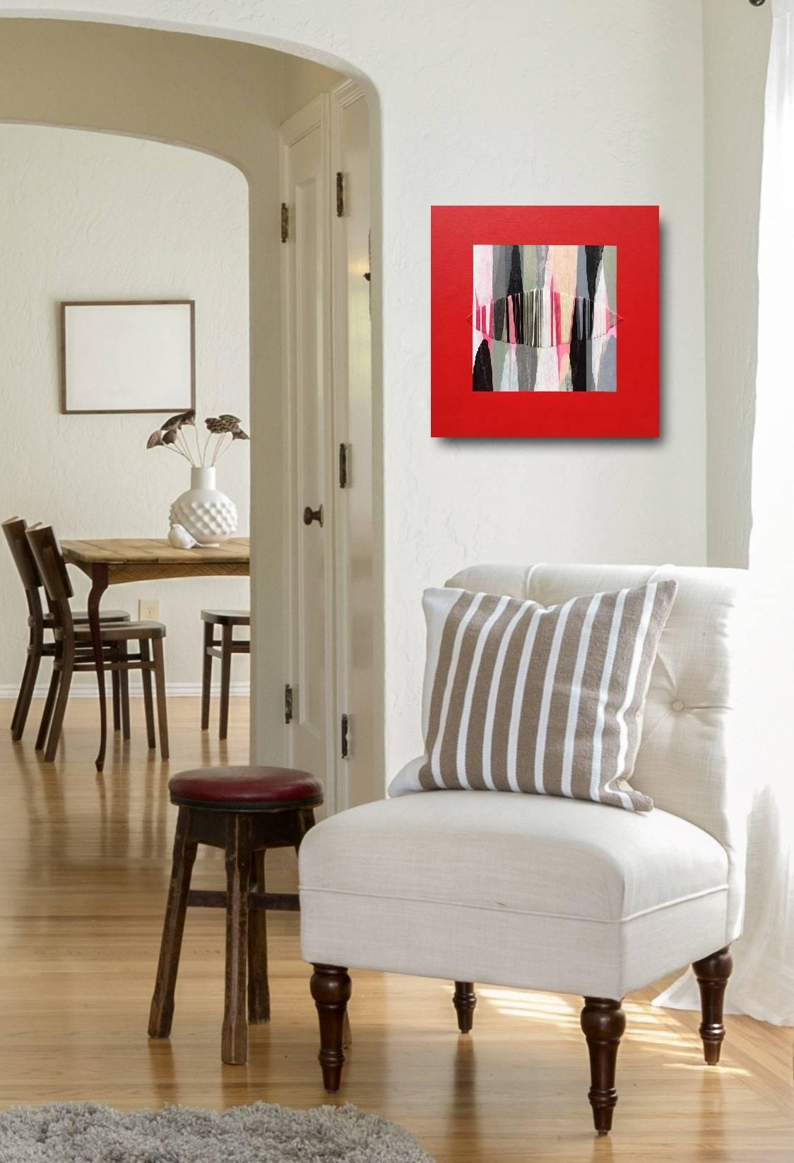 Poemas XXXVII - Rojo Blanco y Negro Obra de Arte Original en Técnica Mixta sobre Lienzo en venta 2