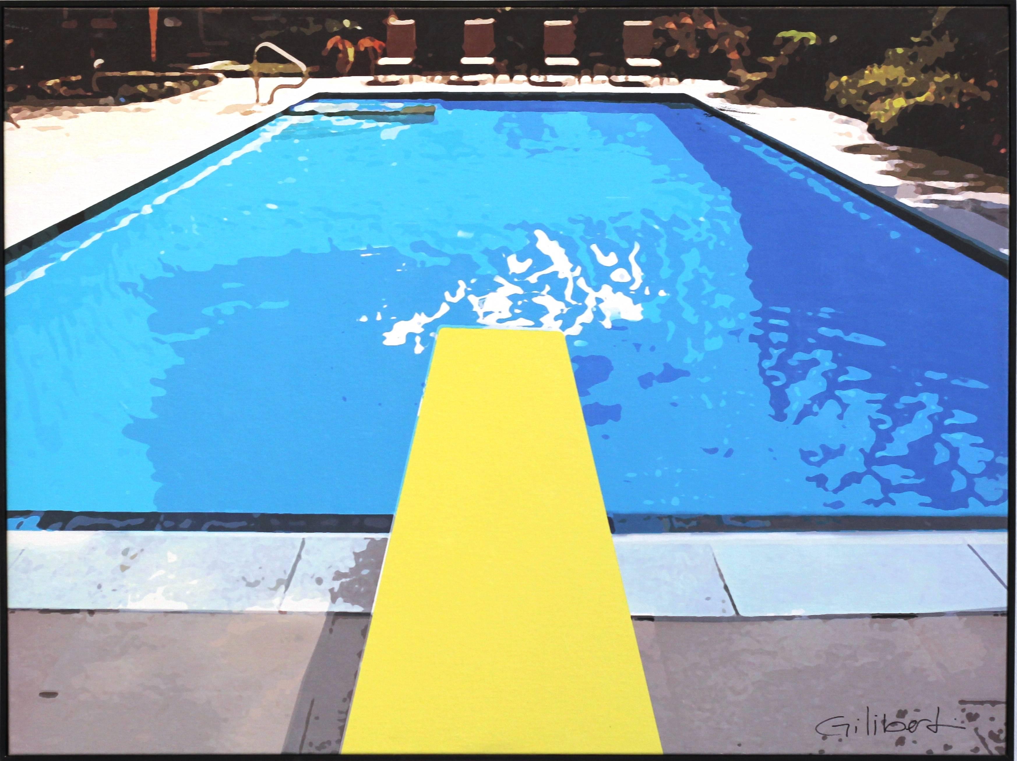 Swimming Pool - Painting by Michael Giliberti