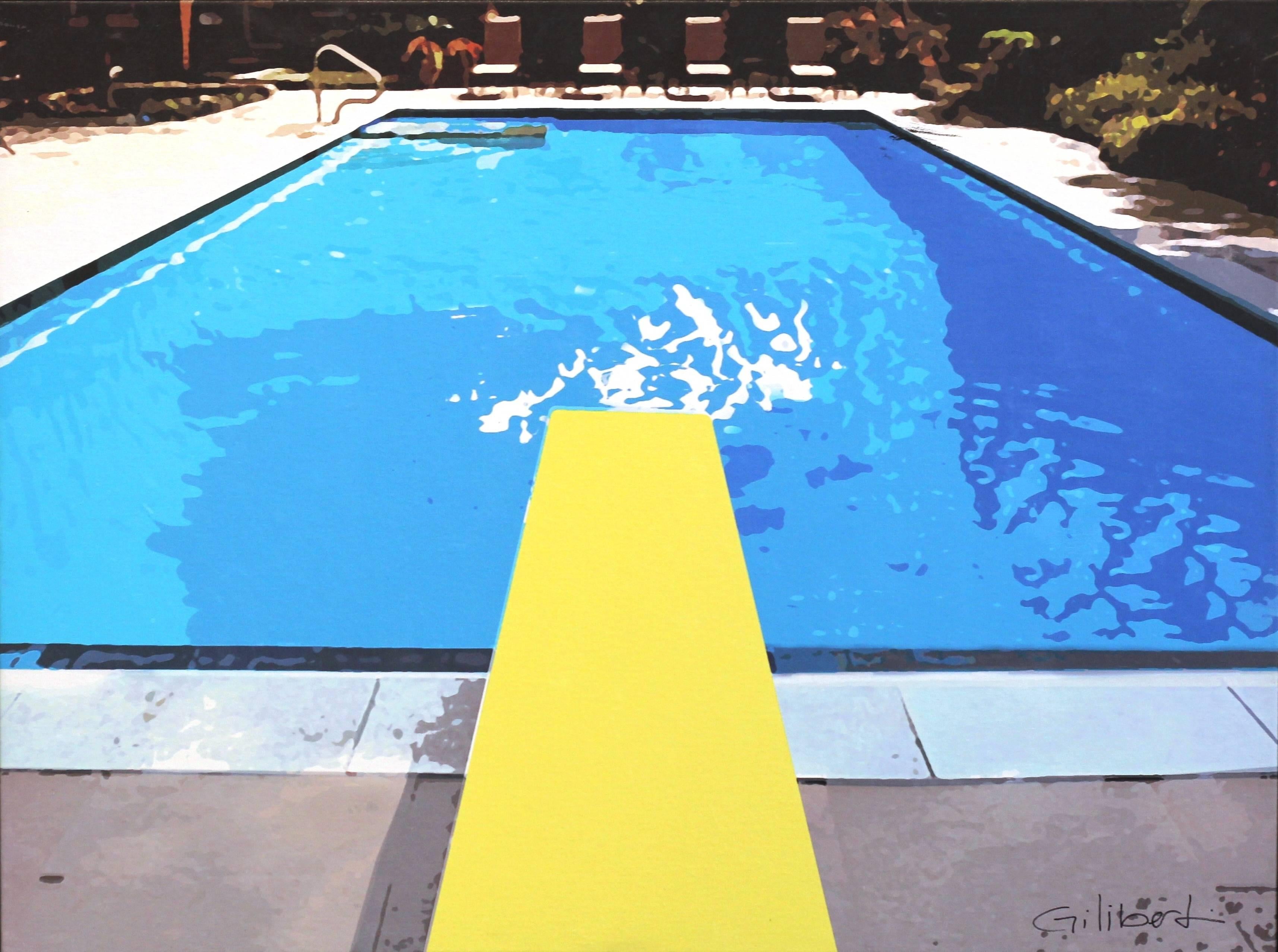 Michael Giliberti Landscape Painting - Swimming Pool