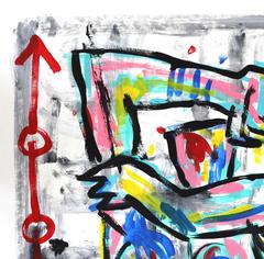 "Bright Escape" - Original Colorful Figurative Street Art by Gary John