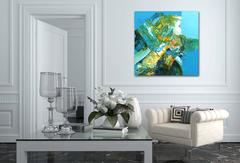 Benevolence - Textural Original Colorful Gestural Abstraction Painting