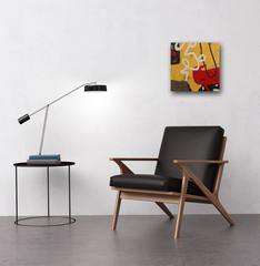 First Signs #2 - Peinture abstraite et vibrante originale à l'acrylique sur toile