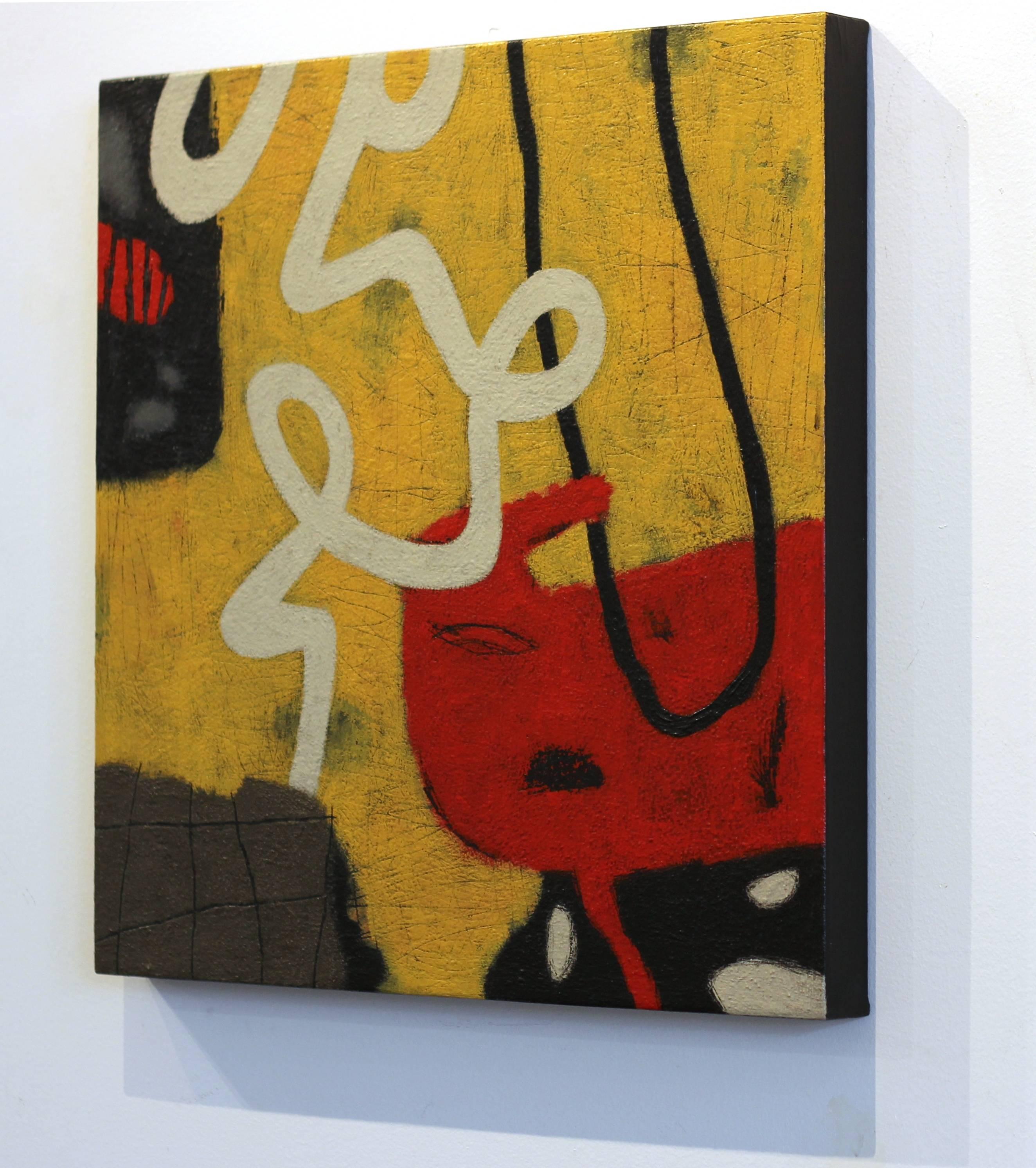 First Signs #2 – Original lebhaftes abstraktes Gemälde aus Acryl auf Leinwand (Abstrakt), Painting, von Janette Dye