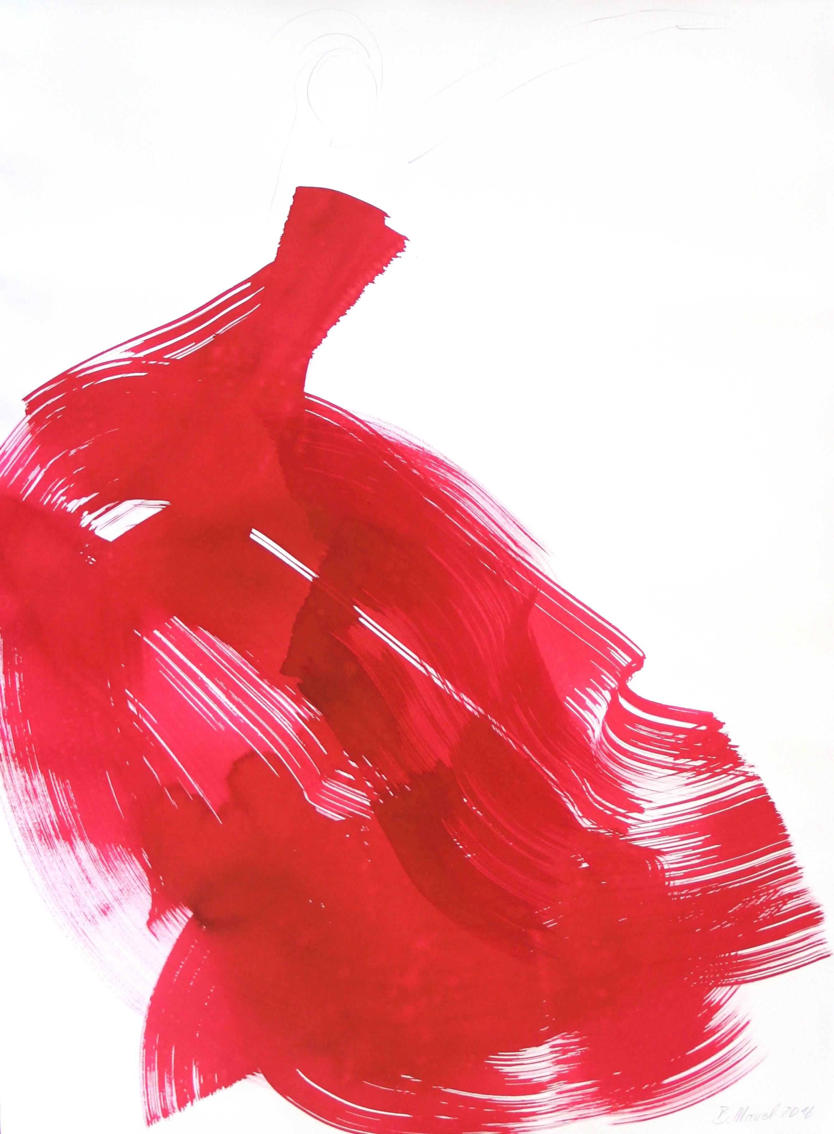 Abstract Painting Bettina Mauel - The Red Cloth 83