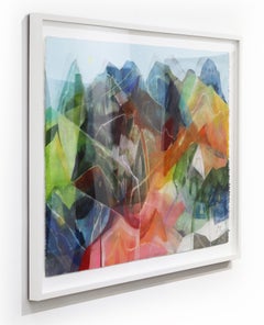 Mountain View - Large Colorful Abstract Nature Landscape on Canvas
