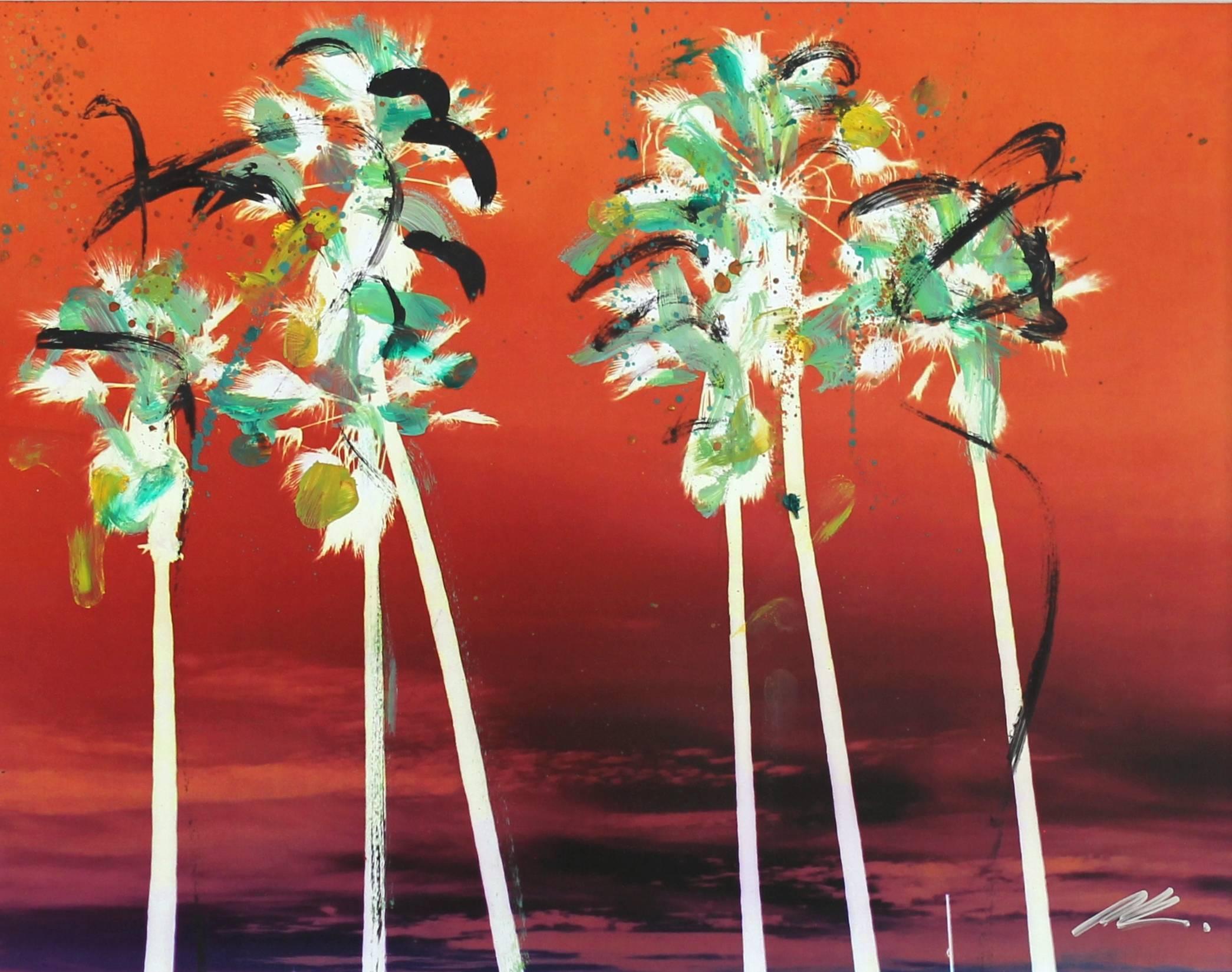 Pete Kasprzak Landscape Painting - Reverse Palms 2