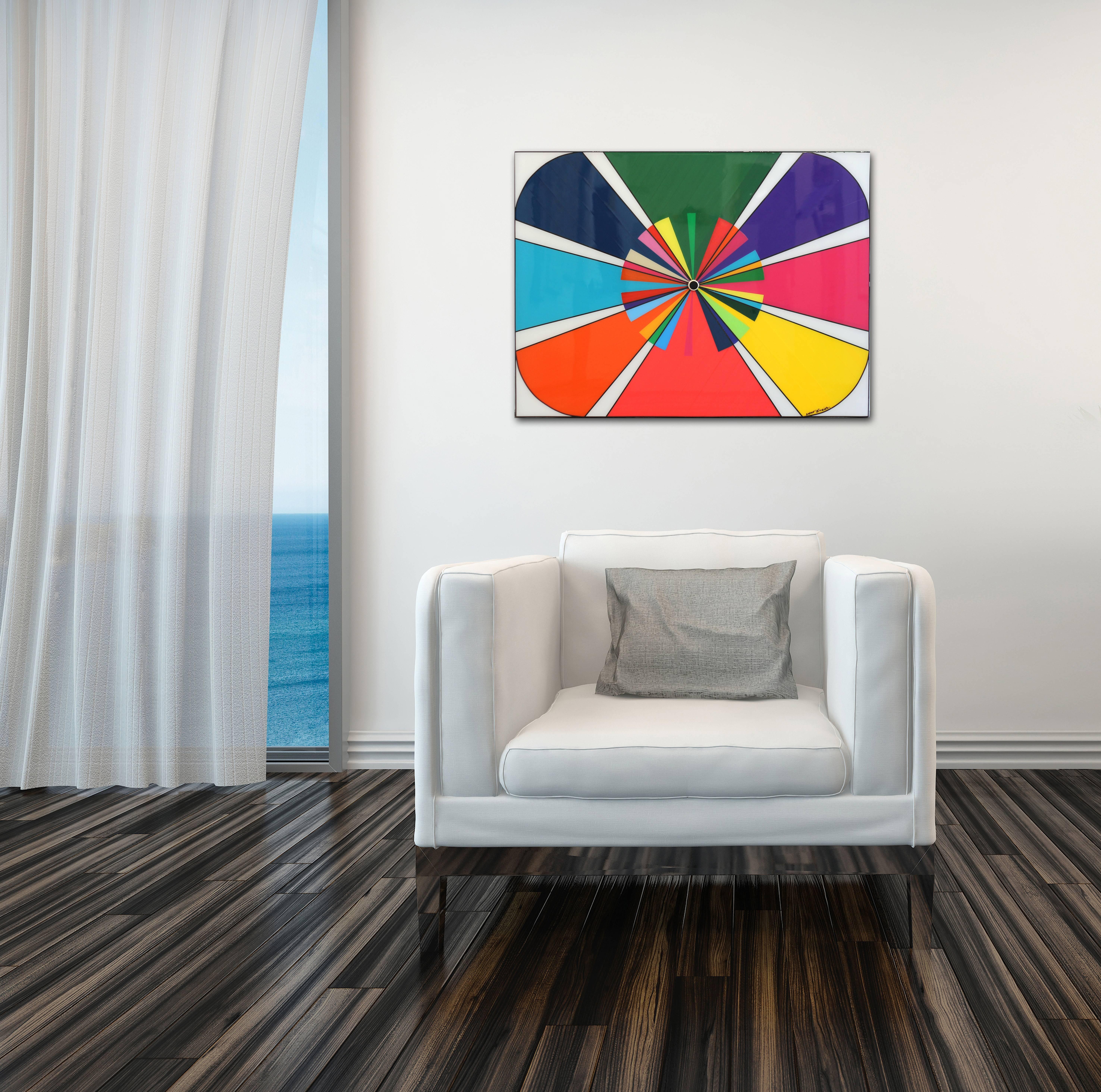 Rainbow Fan VI - Painting by Mauro Oliveira