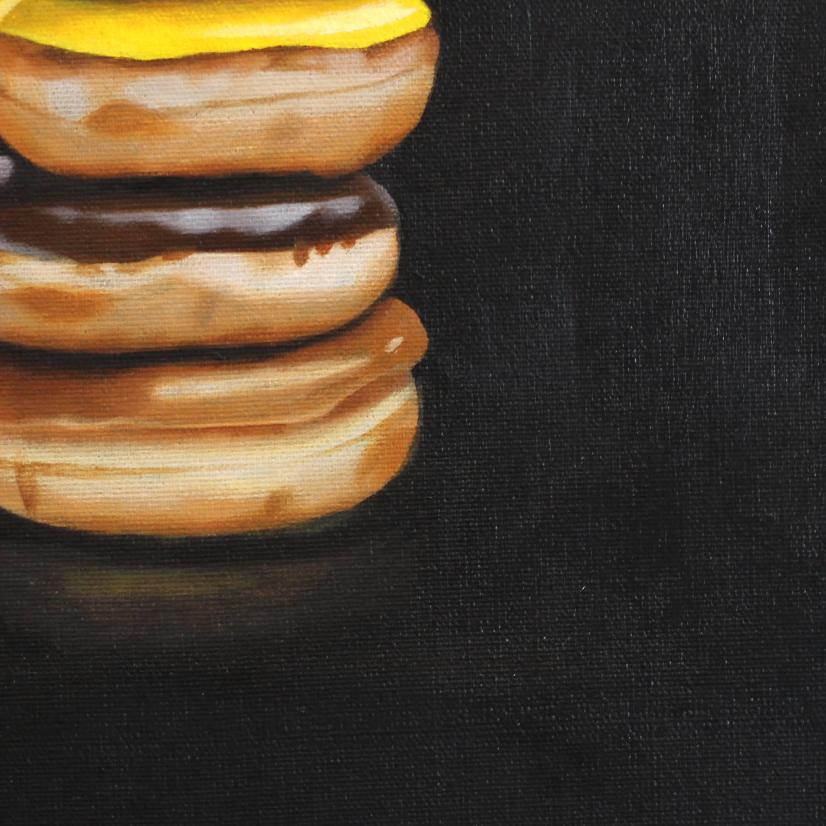 Donuts - Photorealist Painting by Erin Rothstein