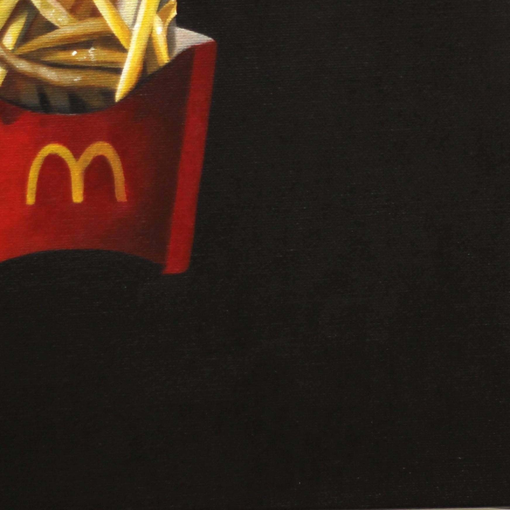 French Fries - Photorealist Painting by Erin Rothstein