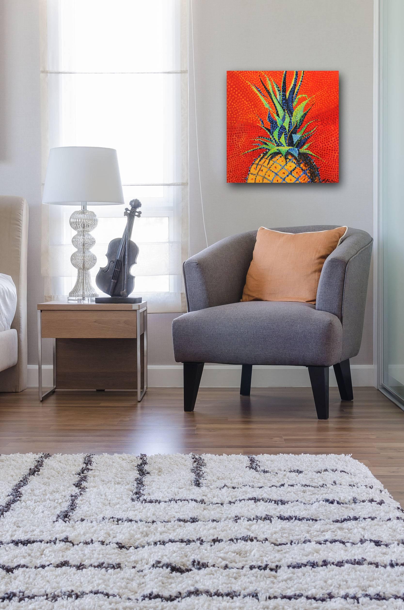 Pineapple - Painting by Kathleen Keifer