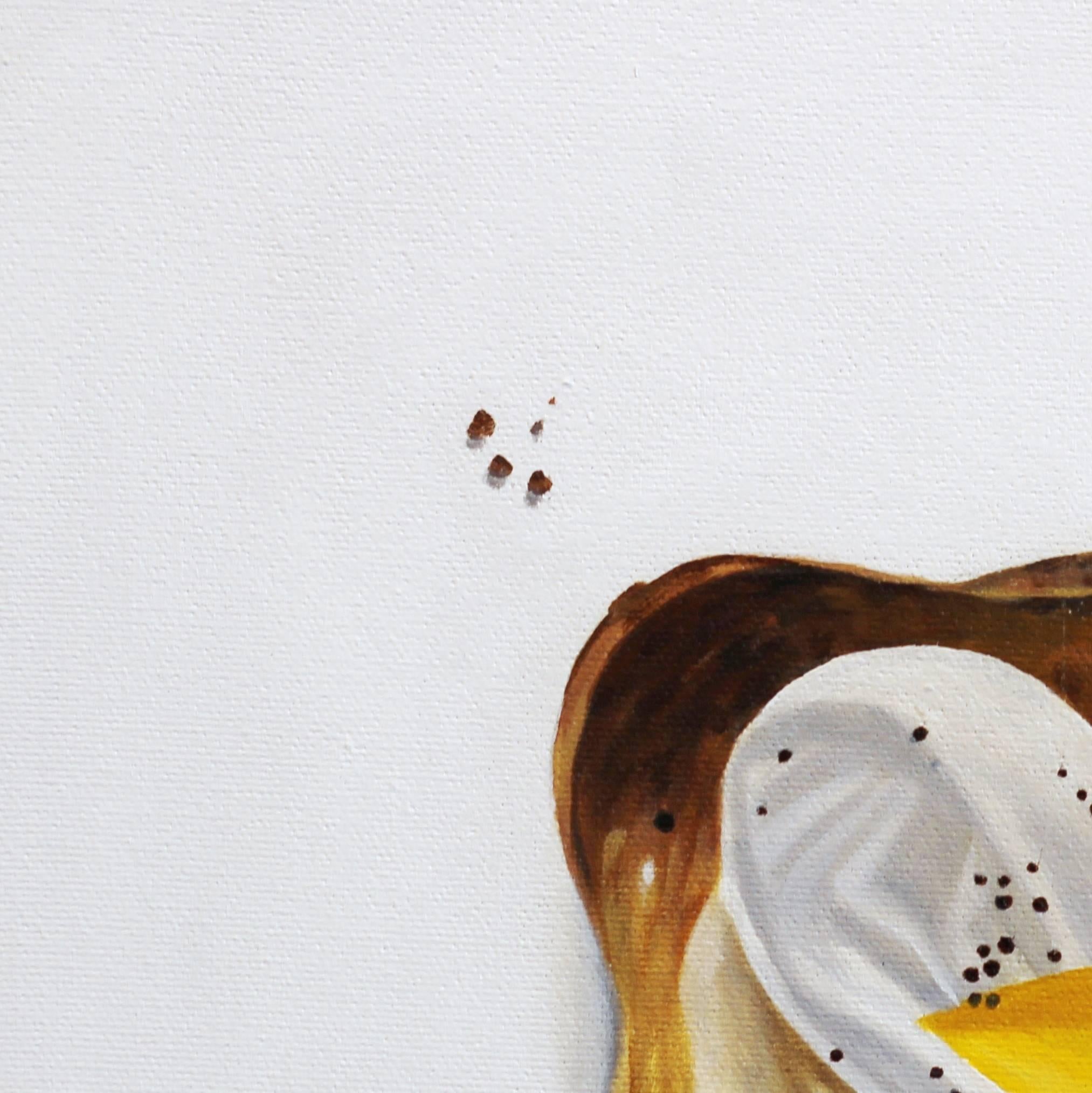 Egg On Toast - Photorealist Painting by Erin Rothstein