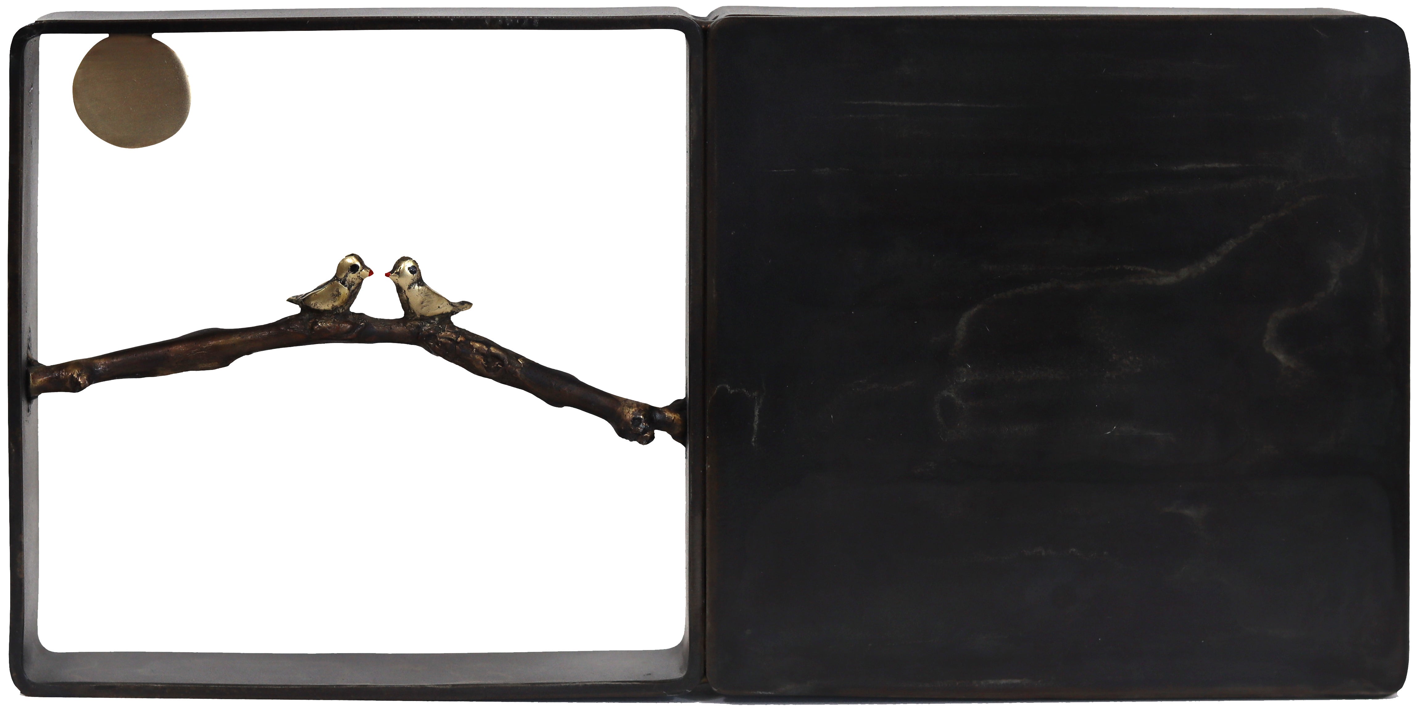 Mireia Serra Still-Life Sculpture - All That Matters 4/25 - Contemporary Birds Bronze Iron Metal Wall Sculpture